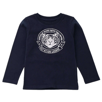 Gyerek blúz fiúknak fekete szürke és fehér rátéttel