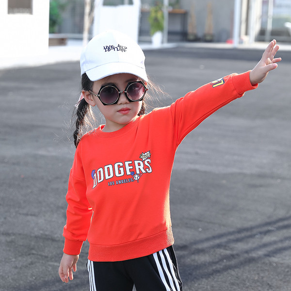 Αθλητική-casual μπλούζα για  κορίτσια σε τρία χρώματα με εκτύπωση