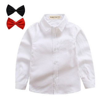 Μοντέρνο παιδικό πουκάμισο σε λευκό χρώμα