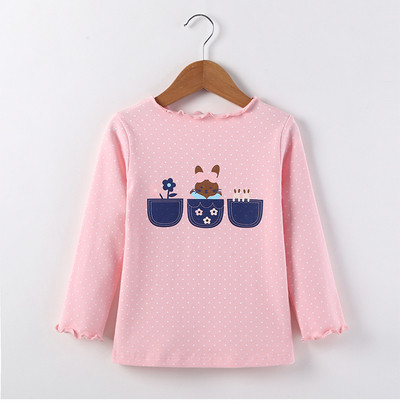 Gyermek blúz lányoknak három színben, rátéttel