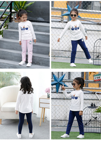 Gyermek blúz lányoknak három színben, rátéttel