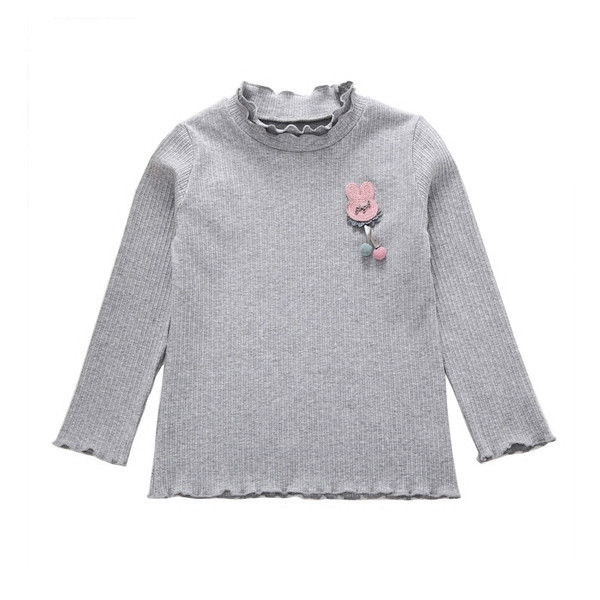 Tavaszi gyerekblúz lányoknak több színben 3D elemmel