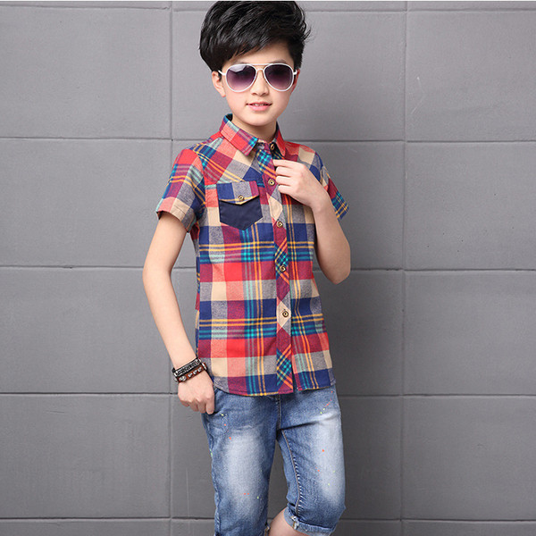 Alkalmi gyerek kockás ing két színben