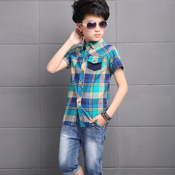 Alkalmi gyerek kockás ing két színben