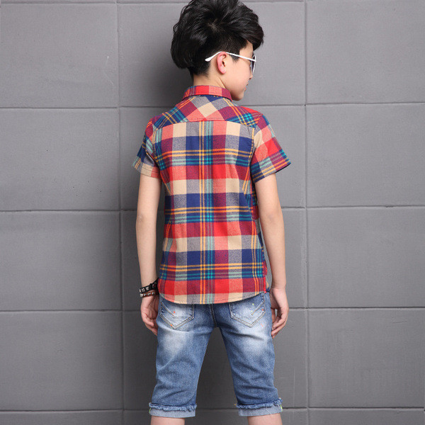 Alkalmi gyerek kockás ing két színben