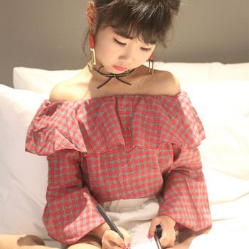 Μοντέρνα παιδική μπλούζα σε δύο χρώματα με μανίκι Lotus