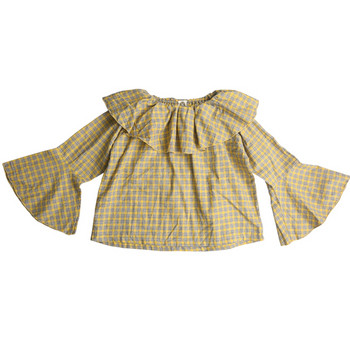 Модерна детска блуза за момичета в два цвята с Лотос ръкав