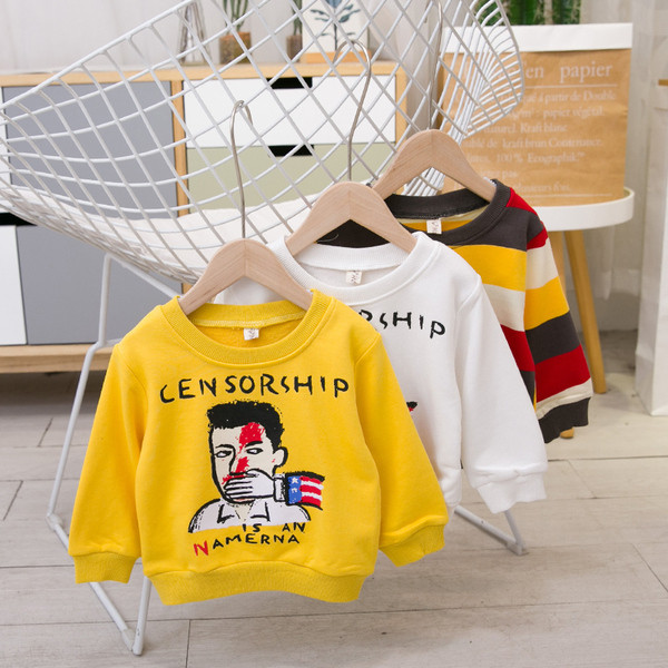 Gyerek blúz fiúknak sárga és fehér rátéttel