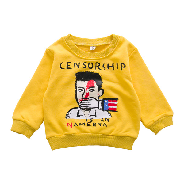 Gyerek blúz fiúknak sárga és fehér rátéttel