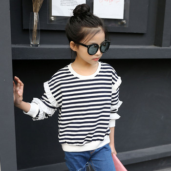Модерна детска блуза с О-образно деколте 