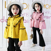 Κομψό παιδικό πουκάμισο για κορίτσια σε τρία χρώματα