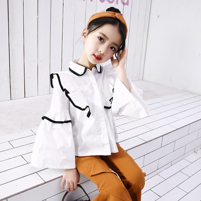 Κομψό παιδικό πουκάμισο για κορίτσια σε τρία χρώματα