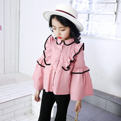 Κομψό παιδικό πουκάμισο για κορίτσια σε τρία χρώματα