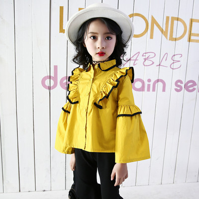 Κομψό παιδικό πουκάμισο για κορίτσια σε τρία χρώματα