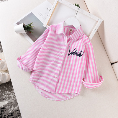 Rózsaszín és kék feliratú ing lányoknak