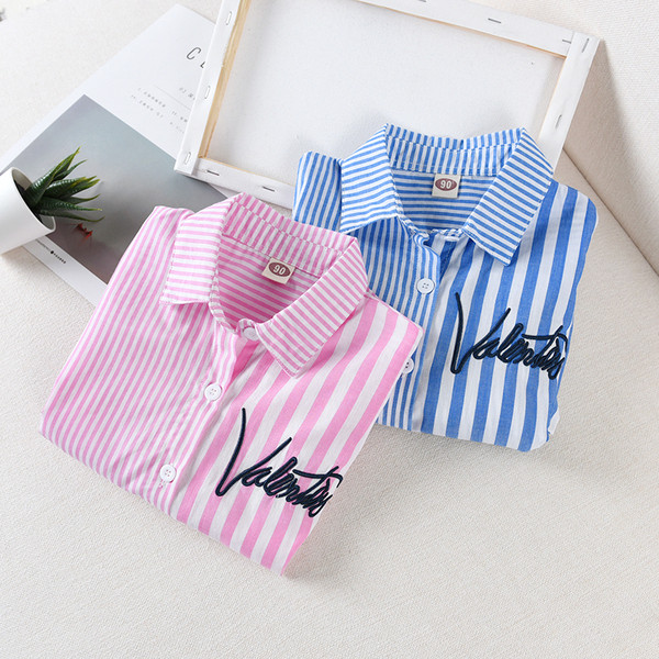 Rózsaszín és kék feliratú ing lányoknak