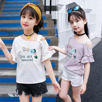 Модерна детска блуза в два цвята с щампа 