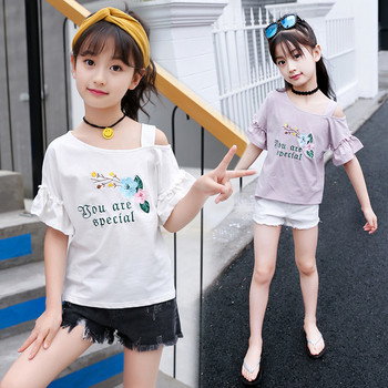 Модерна детска блуза в два цвята с щампа 