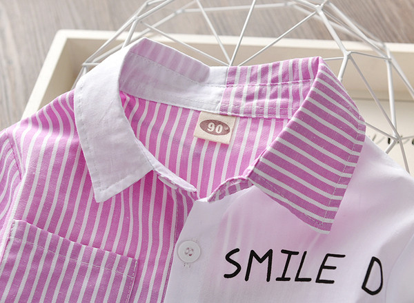 Modern csíkos gyereking két színben felirattal