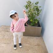 Απαλή παιδική μπλούζα με μακριά μανίκια  δύο χρωμάτων