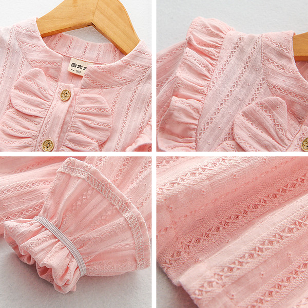 Gyermek ing lányoknak három színben hímzéssel