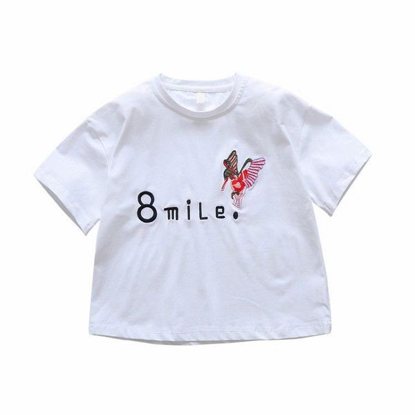 Modern gyerekblúz lányoknak, rövid ujjal, két színben