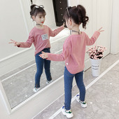 Modern gyerek blúz lányoknak három színben, mintával