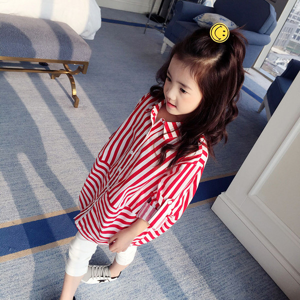 Stílusos csíkos ing lányoknak két színben