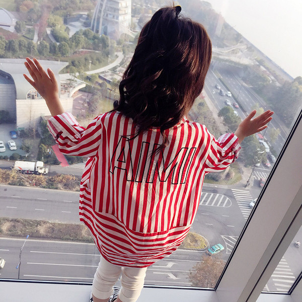 Stílusos csíkos ing lányoknak két színben