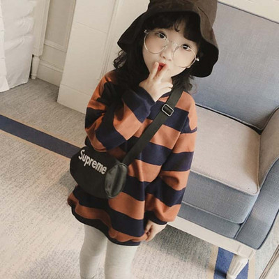 Lezser gyerek blúz lányoknak széles modell két színben