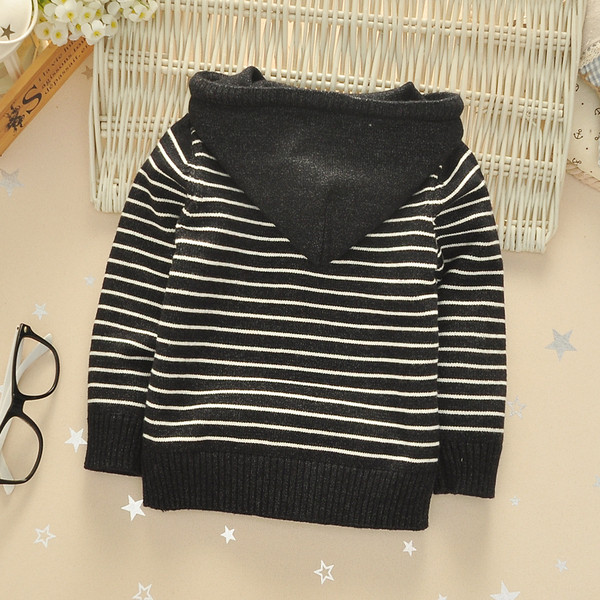 Lezser gyerek csíkos blúz kapucnival két színben