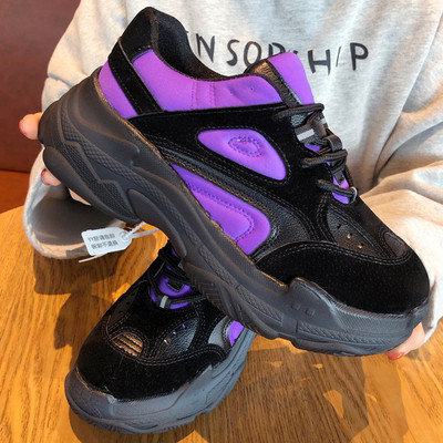 Modern női tornacipő magas talppal és fűzővel három színben