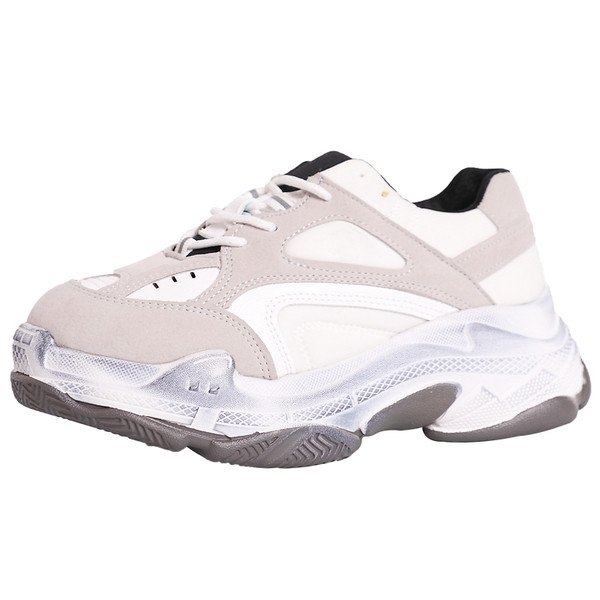 Modern női tornacipő magas talppal és fűzővel három színben