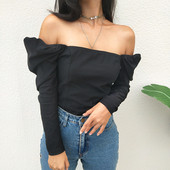 Stílusos női blúz fekete színben