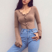 Modern női blúz lótusz ujjal