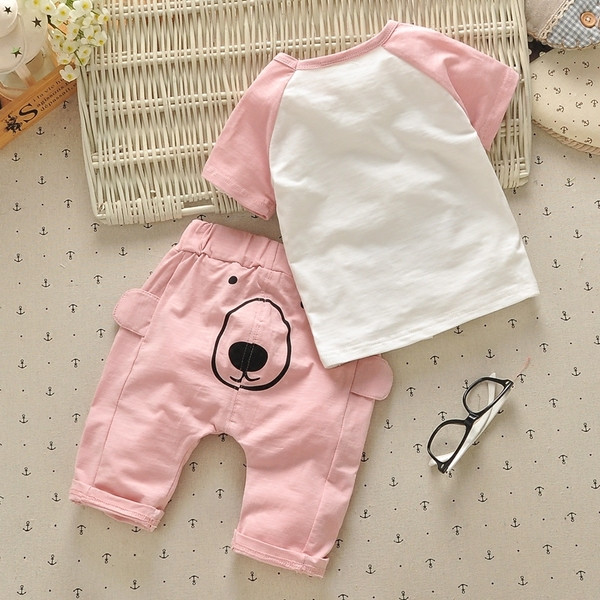 Παιδικό καθημερινό  σύνολο από δύο μέρη σε τρία χρώματα