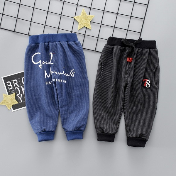 Gyermek nadrág fiúknak felirattal és emblémával, két színben