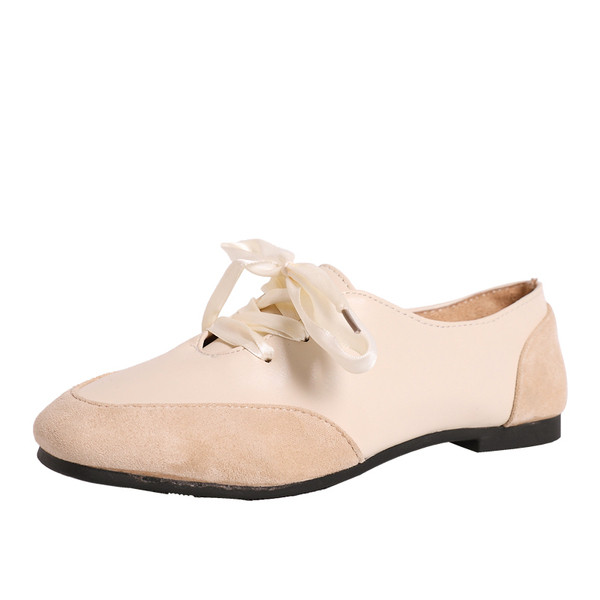 Modern női alkalmi cipő krém és szürke színben