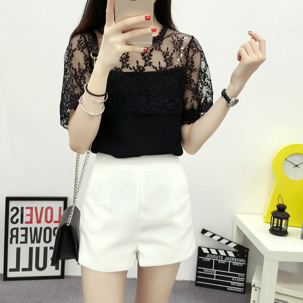 Stílusos női csipkeblúz négy színben