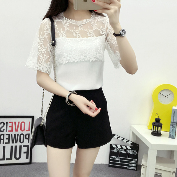 Stílusos női csipkeblúz négy színben