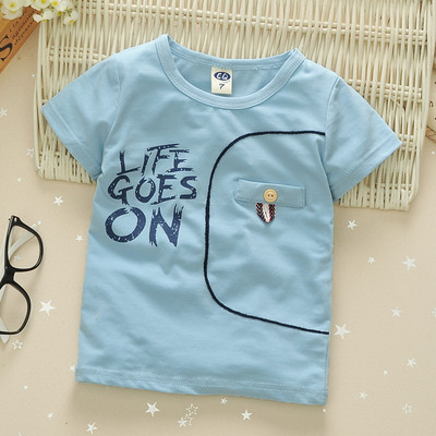 Modern gyerek blúz fiúknak három színben felirattal