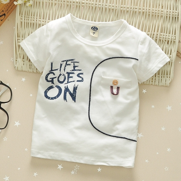 Modern gyerek blúz fiúknak három színben felirattal