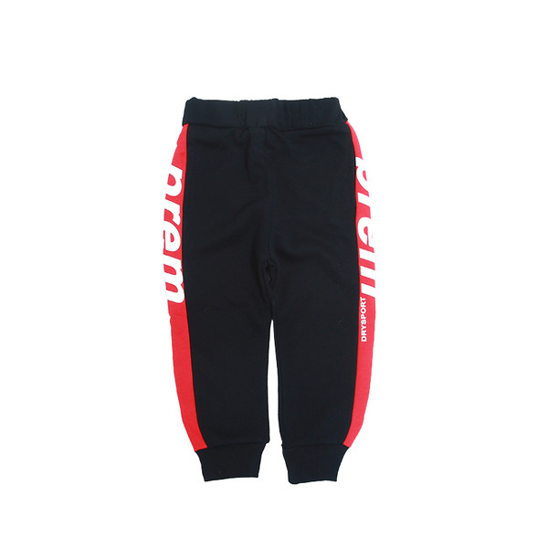 Παιδικά αθλητικά παντελόνια για αγόρια σε μαύρο χρώμα με επιγραφή