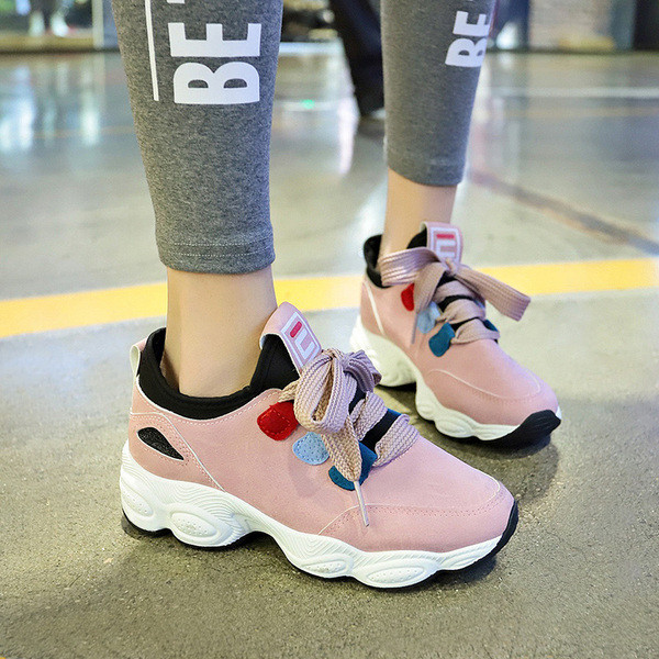 Modern női tornacipő három színben, vastag talppal