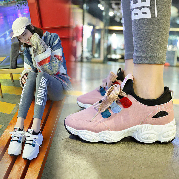 Modern női tornacipő három színben, vastag talppal