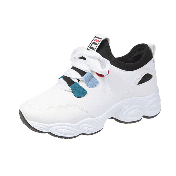 Modern női tornacipő három színben, vastag talppal