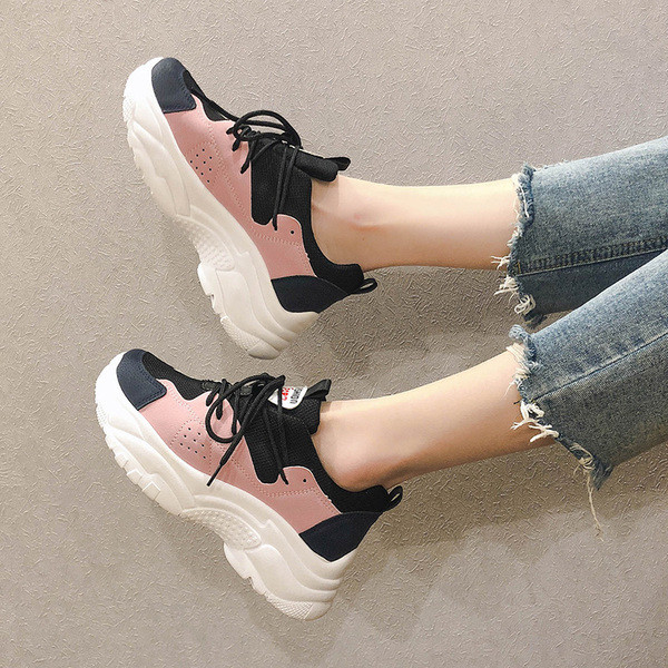 καθημερινά  γυναικεία πάνινα παπούτσια με ψηλή σόλα σε τρία χρώματα