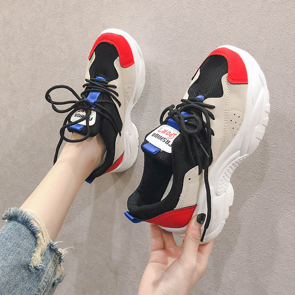 καθημερινά  γυναικεία πάνινα παπούτσια με ψηλή σόλα σε τρία χρώματα