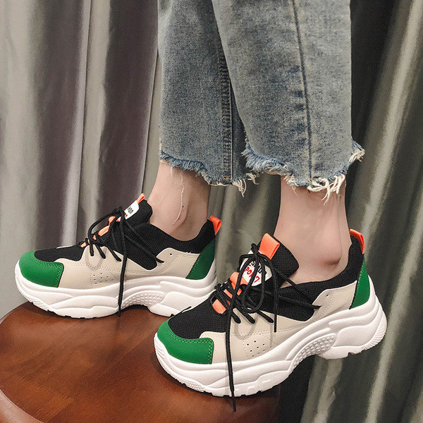 καθημερινά  γυναικεία πάνινα παπούτσια με ψηλή σόλα σε τρία χρώματα