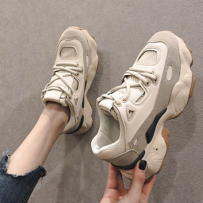 ÚJ Modern női tornacipő magas talppal, három színben